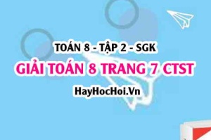 Giải Toán 8 trang 7 tập 2 Chân trời sáng tạo SGK